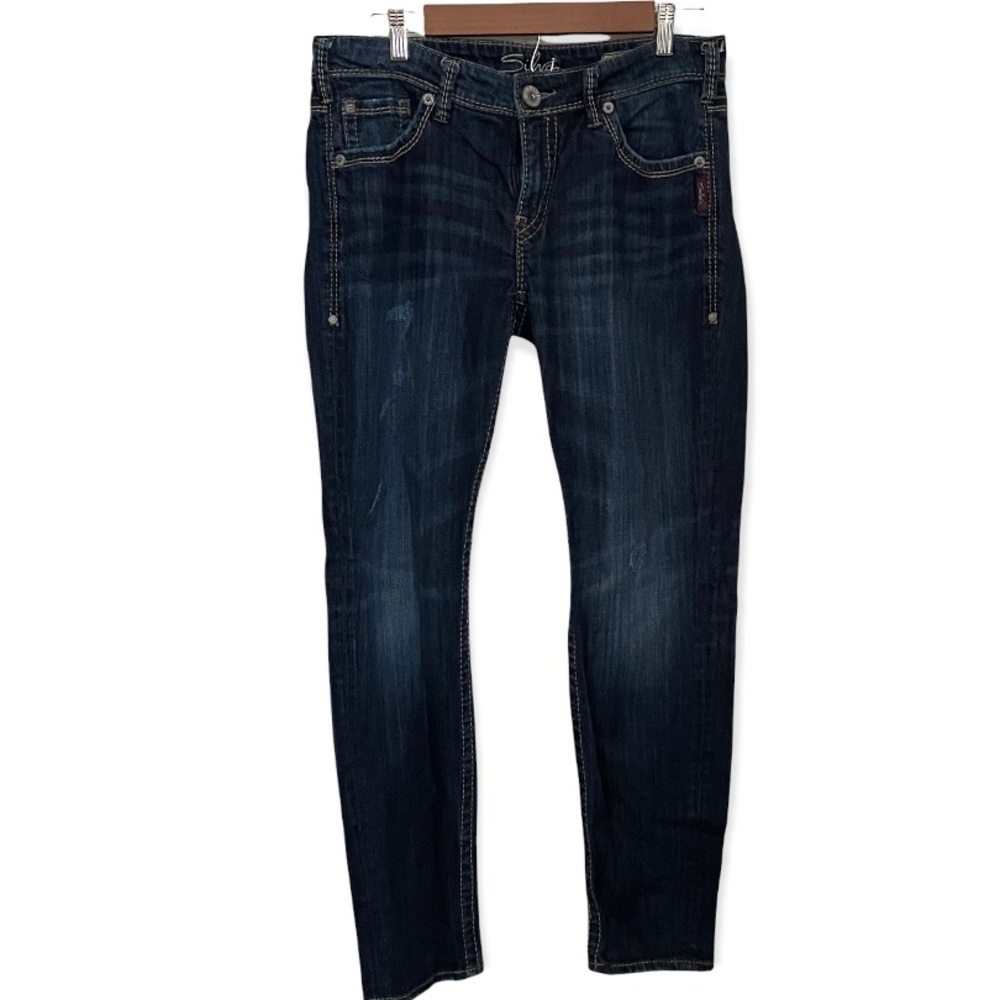 Silver Kellii Boyfriend Sz W31 Relaxed Skinny Dark Wash Jeans